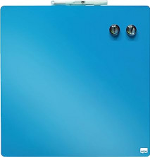 Quarted Magnetic Board Blue 36 x 36 cm, Including Marker and Magnets