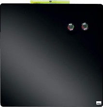 Quarted Magnetic Board Black 36 x 36 cm, Including Marker and Magnets