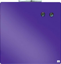 Quarted Magnetic Board Purple 36 x 36 cm, Including Marker and Magnets